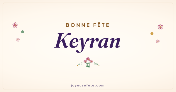 Image « Bonne fête Keyran » au format large