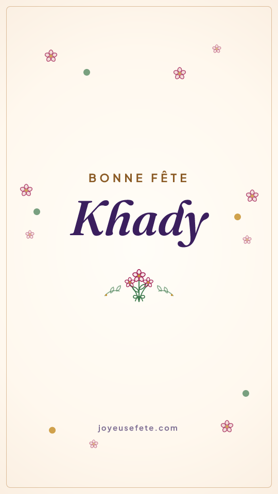 Image « Bonne fête Khady » au format story