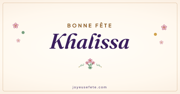 Image « Bonne fête Khalissa » au format large