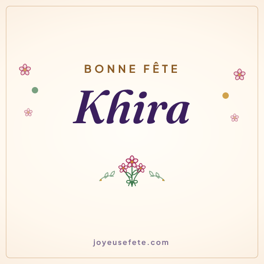 Image carrée « Bonne fête Khira » pour WhatsApp