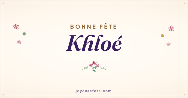 Image « Bonne fête Khloé » au format large