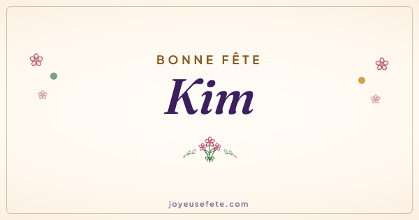 Image « Bonne fête Kim » au format large
