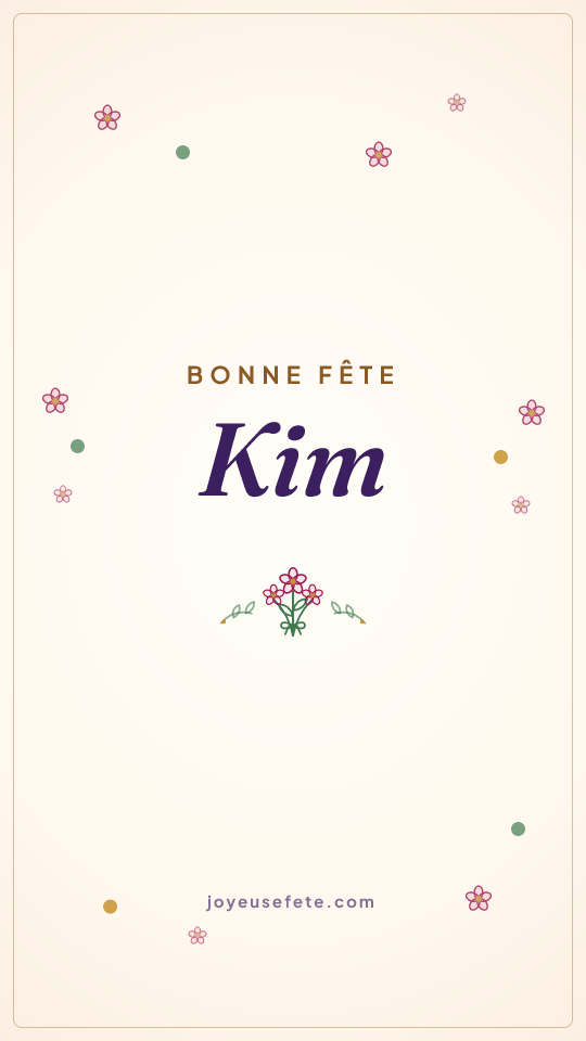 Image « Bonne fête Kim » au format story