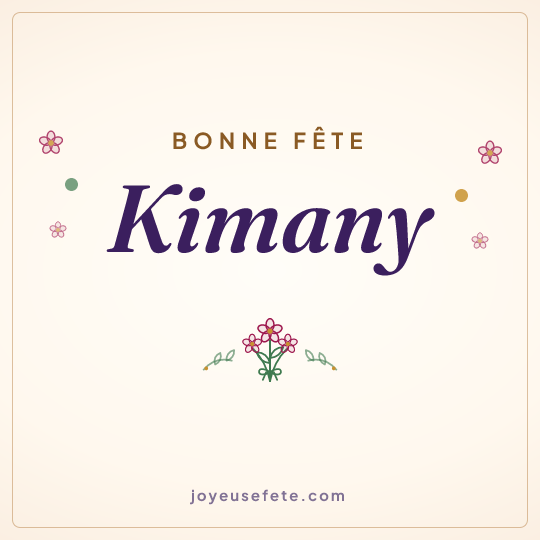 Image carrée « Bonne fête Kimany » pour WhatsApp
