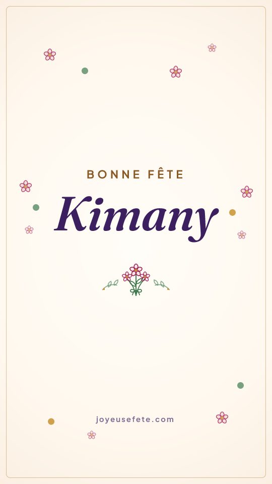 Image « Bonne fête Kimany » au format story