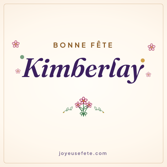 Image carrée « Bonne fête Kimberlay » pour WhatsApp