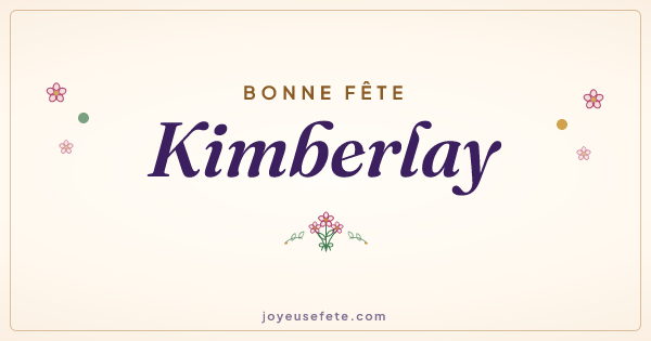 Image « Bonne fête Kimberlay » au format large