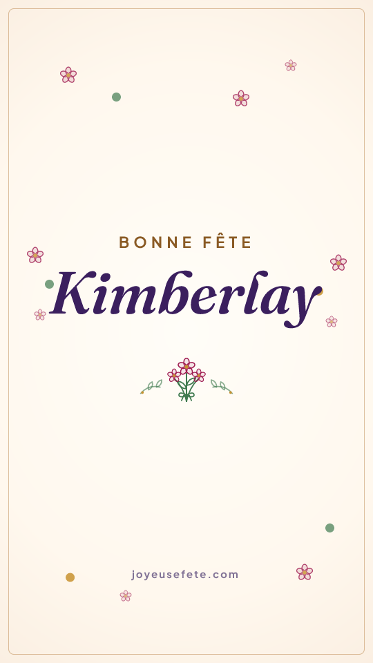 Image « Bonne fête Kimberlay » au format story