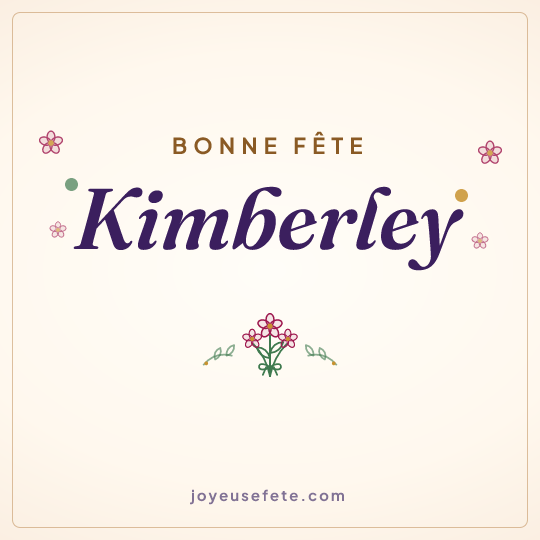 Image carrée « Bonne fête Kimberley » pour WhatsApp