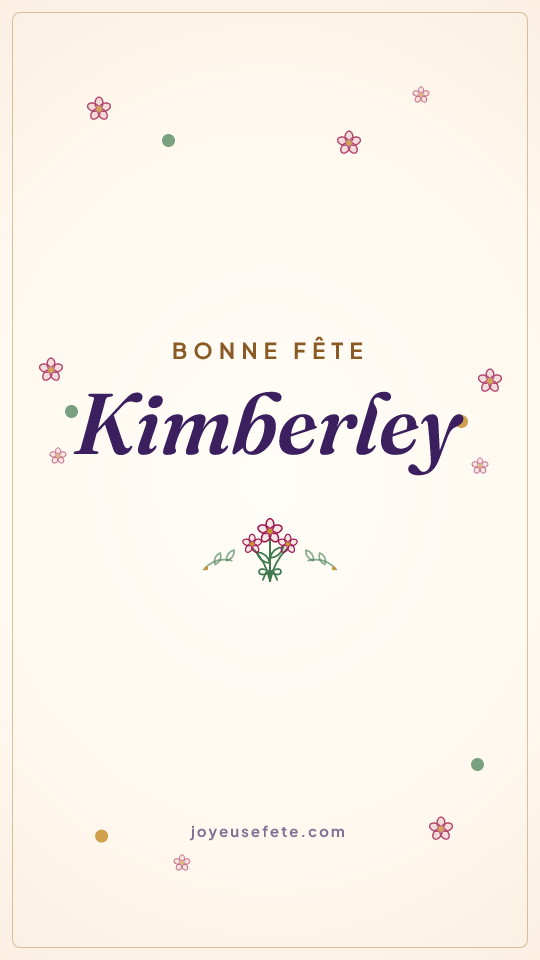 Image « Bonne fête Kimberley » au format story