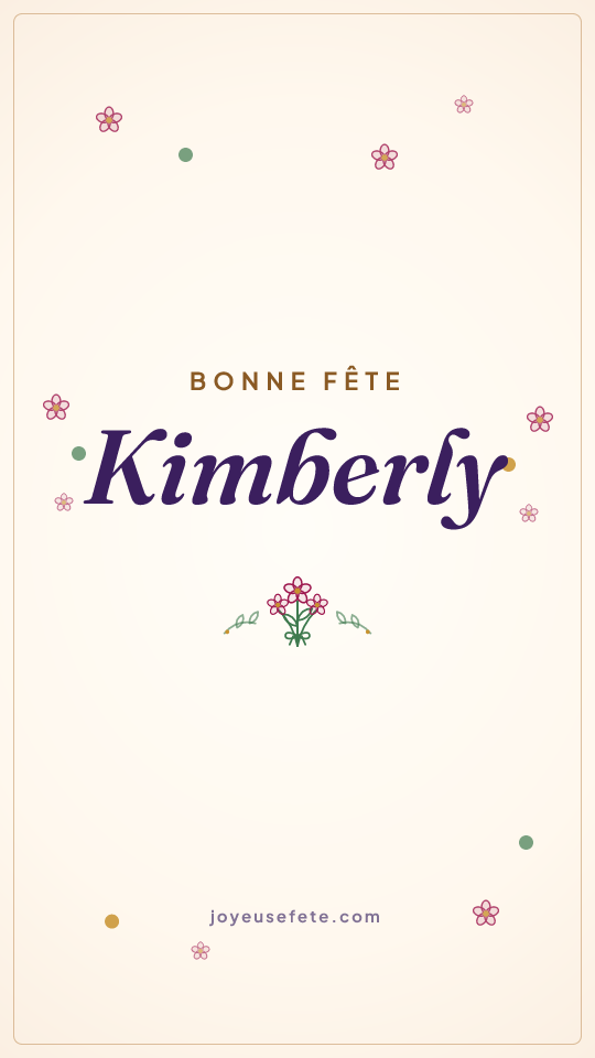 Image « Bonne fête Kimberly » au format story