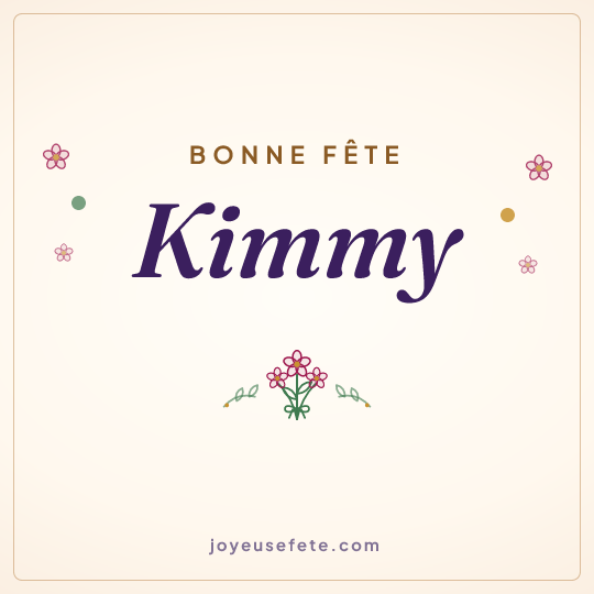 Image carrée « Bonne fête Kimmy » pour WhatsApp