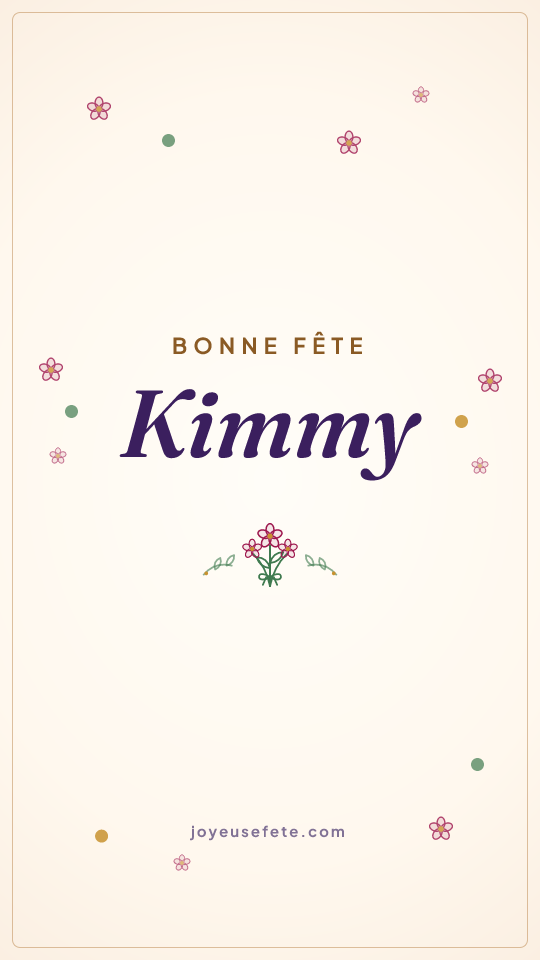 Image « Bonne fête Kimmy » au format story