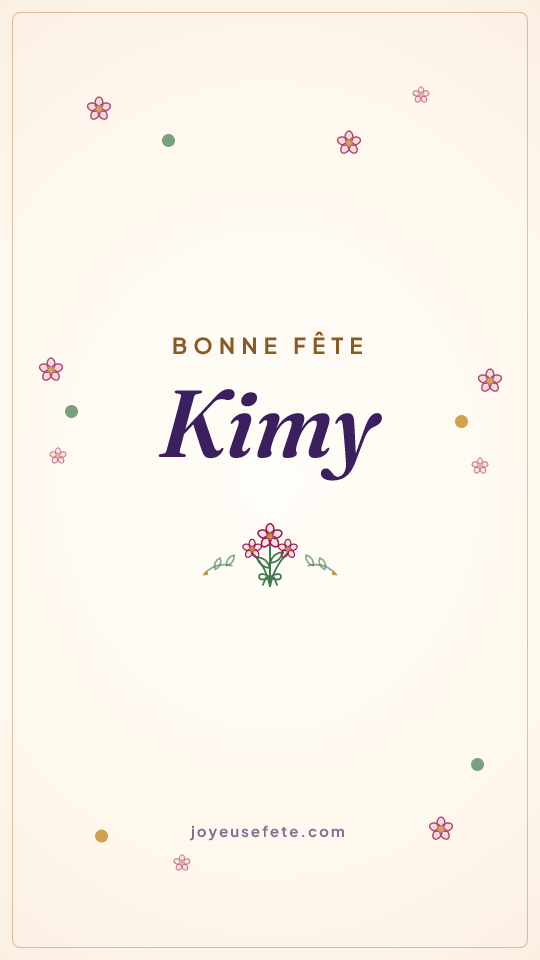 Image « Bonne fête Kimy » au format story