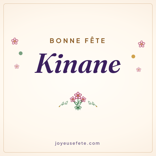 Image carrée « Bonne fête Kinane » pour WhatsApp
