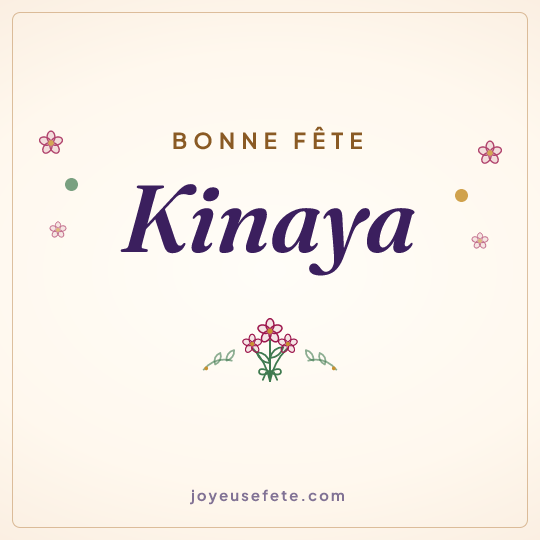 Image carrée « Bonne fête Kinaya » pour WhatsApp