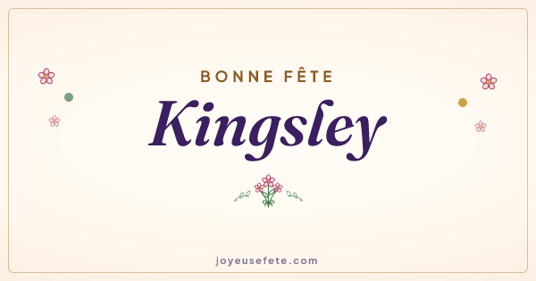 Image « Bonne fête Kingsley » au format large