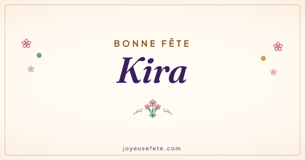 Image « Bonne fête Kira » au format large