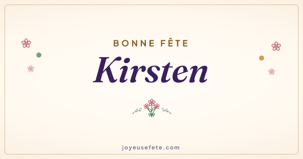 Image « Bonne fête Kirsten » au format large