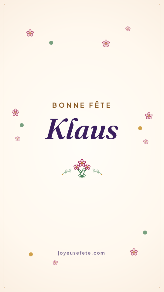 Image « Bonne fête Klaus » au format story
