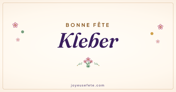 Image « Bonne fête Kleber » au format large