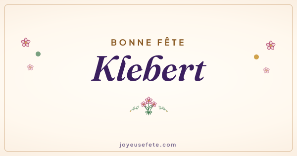 Image « Bonne fête Klebert » au format large