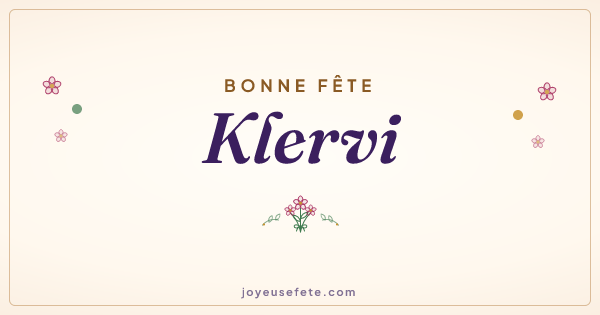 Image « Bonne fête Klervi » au format large