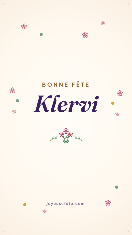 Image « Bonne fête Klervi » au format story