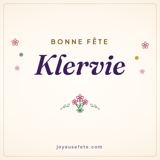 Image carrée « Bonne fête Klervie » pour WhatsApp
