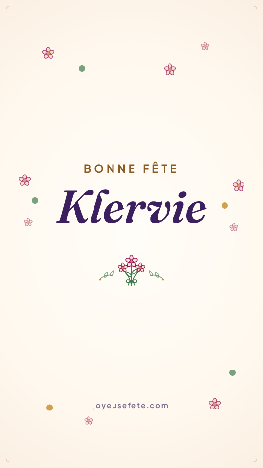 Image « Bonne fête Klervie » au format story