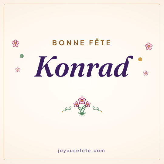 Image carrée « Bonne fête Konrad » pour WhatsApp