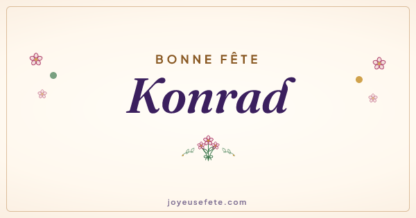 Image « Bonne fête Konrad » au format large