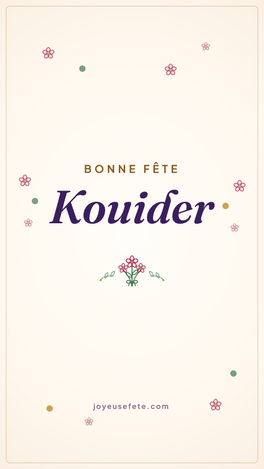 Image « Bonne fête Kouider » au format story