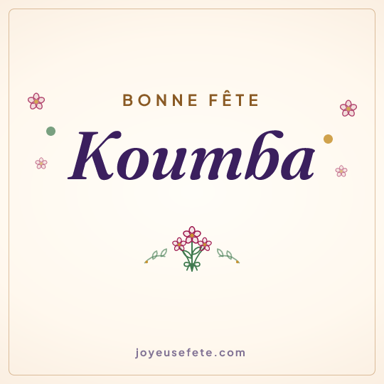 Image carrée « Bonne fête Koumba » pour WhatsApp