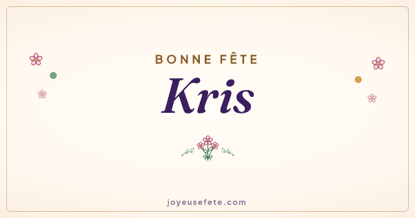 Image « Bonne fête Kris » au format large