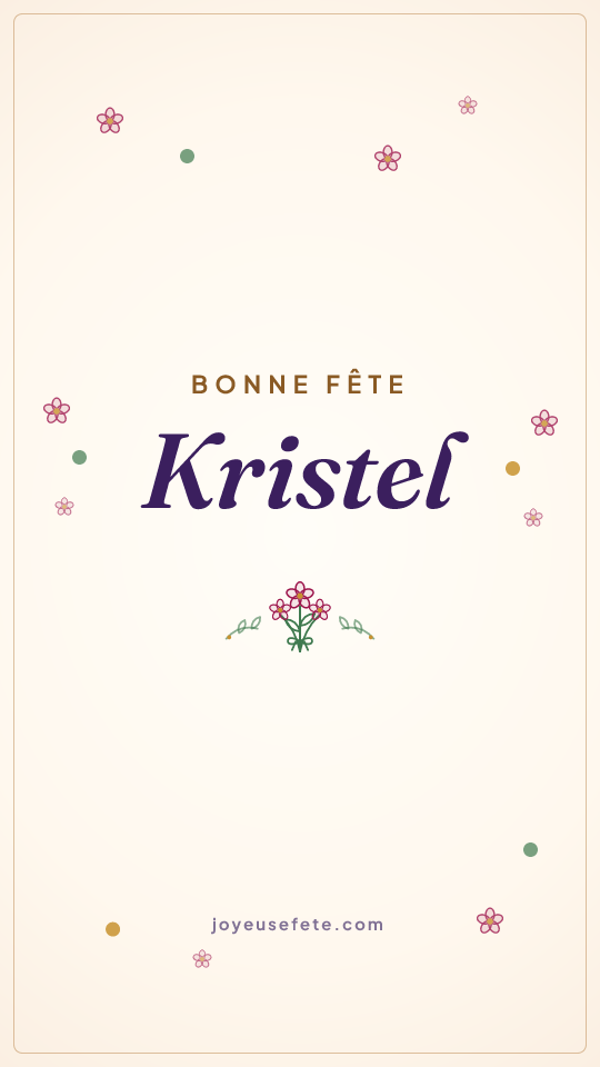 Image « Bonne fête Kristel » au format story