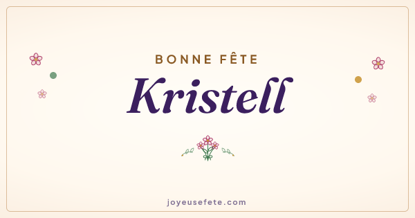 Image « Bonne fête Kristell » au format large