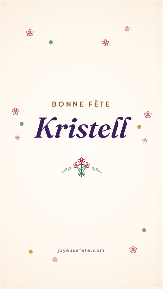 Image « Bonne fête Kristell » au format story
