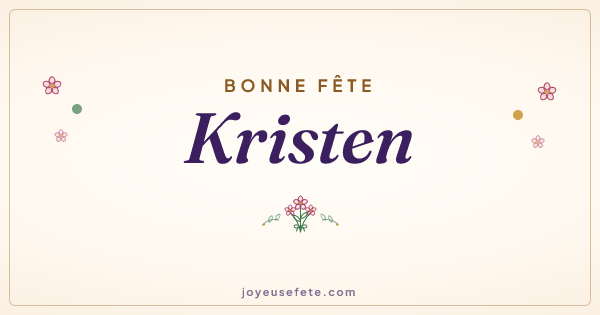 Image « Bonne fête Kristen » au format large