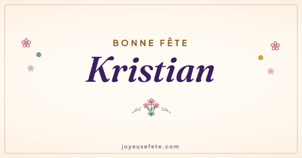 Image « Bonne fête Kristian » au format large