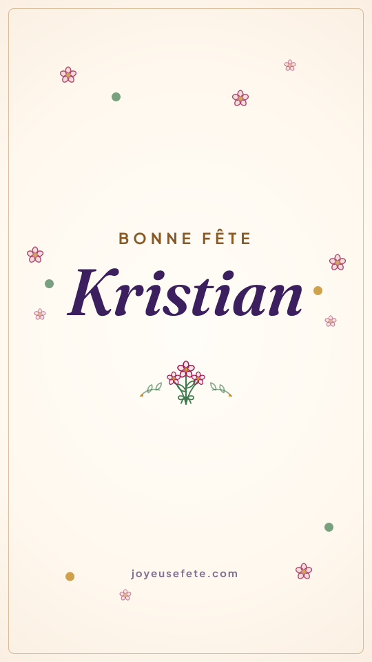 Image « Bonne fête Kristian » au format story