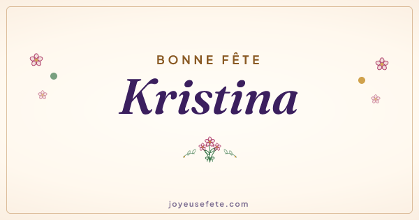Image « Bonne fête Kristina » au format large