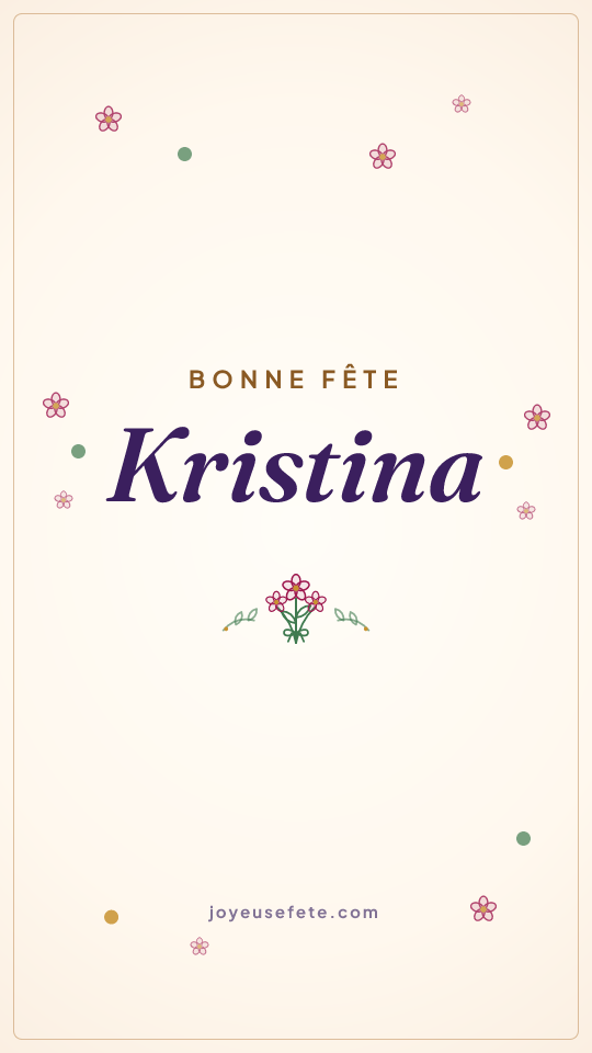Image « Bonne fête Kristina » au format story