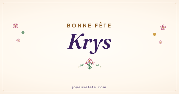 Image « Bonne fête Krys » au format large