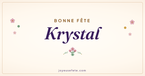 Image « Bonne fête Krystal » au format large