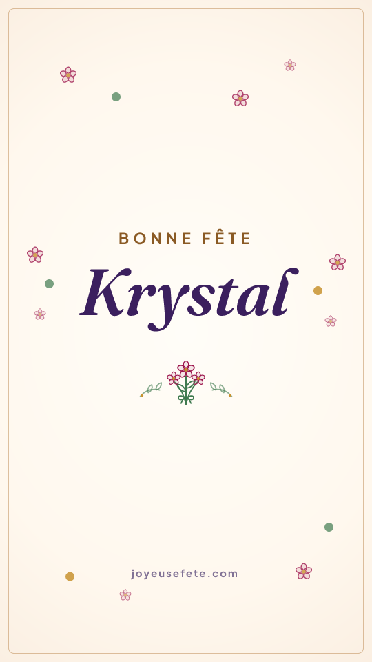 Image « Bonne fête Krystal » au format story
