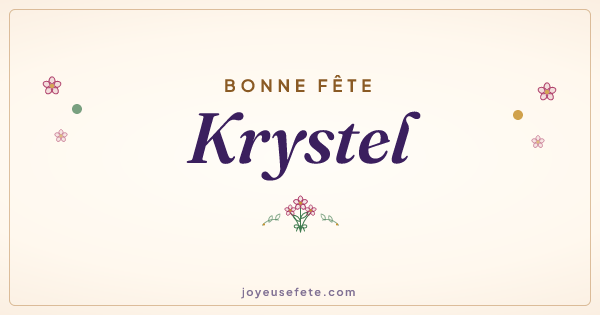 Image « Bonne fête Krystel » au format large