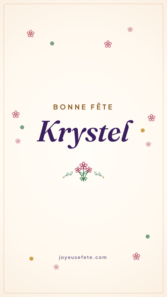 Image « Bonne fête Krystel » au format story