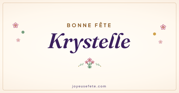 Image « Bonne fête Krystelle » au format large