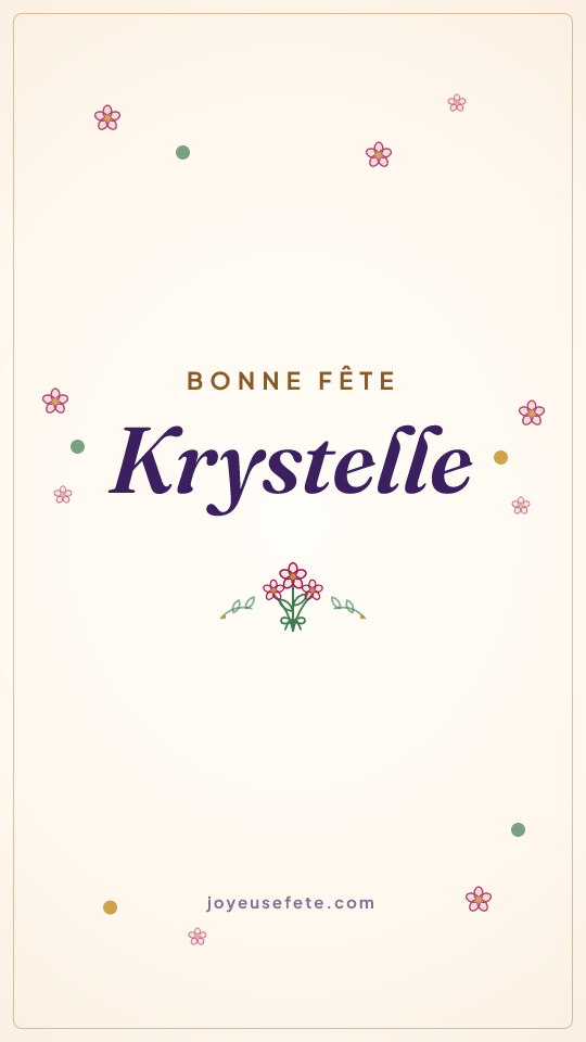 Image « Bonne fête Krystelle » au format story